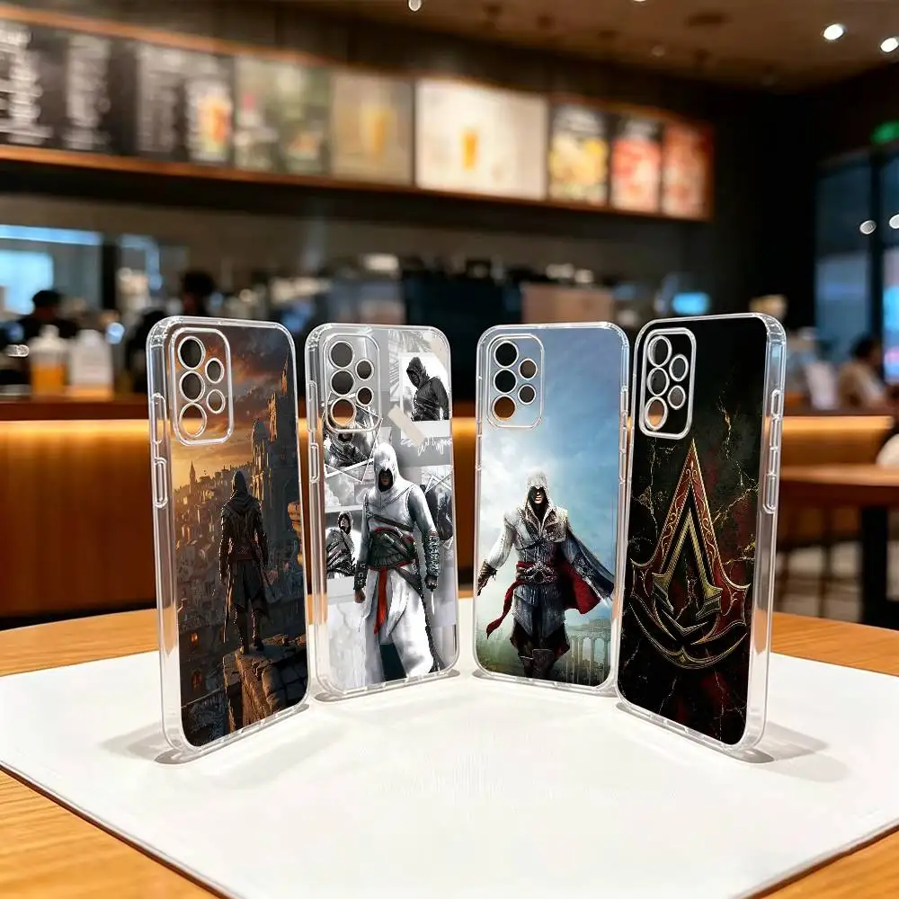 Game AC-Assassins Creeds  Transparent TPU Shockproof Protection Phone Case For Samsung S 25,24,23,22,30,21,10,9,Ultra,Plus,Lite,