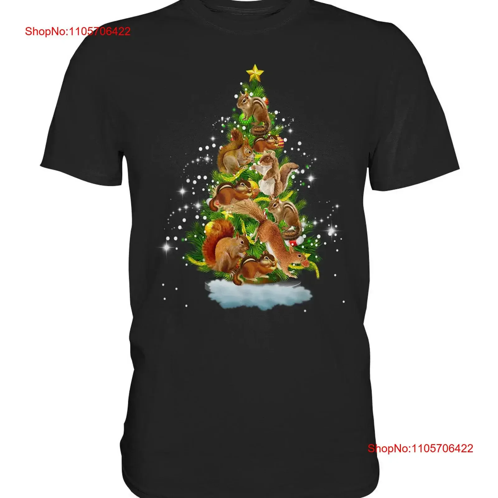 Christmas Tree Made Of Squirrels Ideas T Shirt Premium vintage Washed Comfortable Stretched Breathable homme Soft graphic