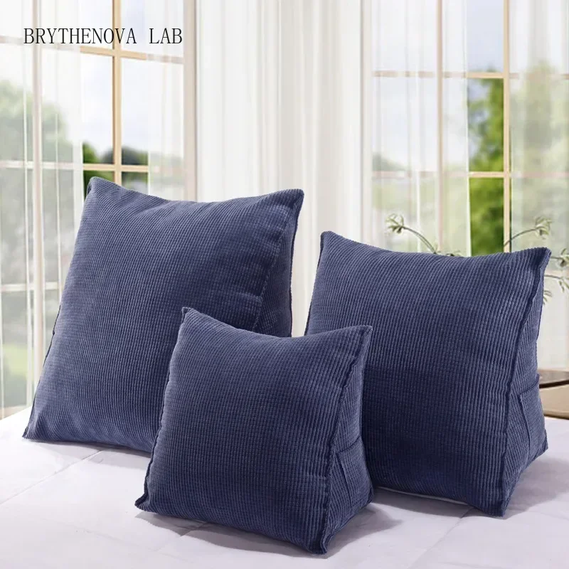 Tatami Waist Pillow with Core Office Lumbar Sofa Car Backrest Stereo Triangle Cushion Bedside Pillow