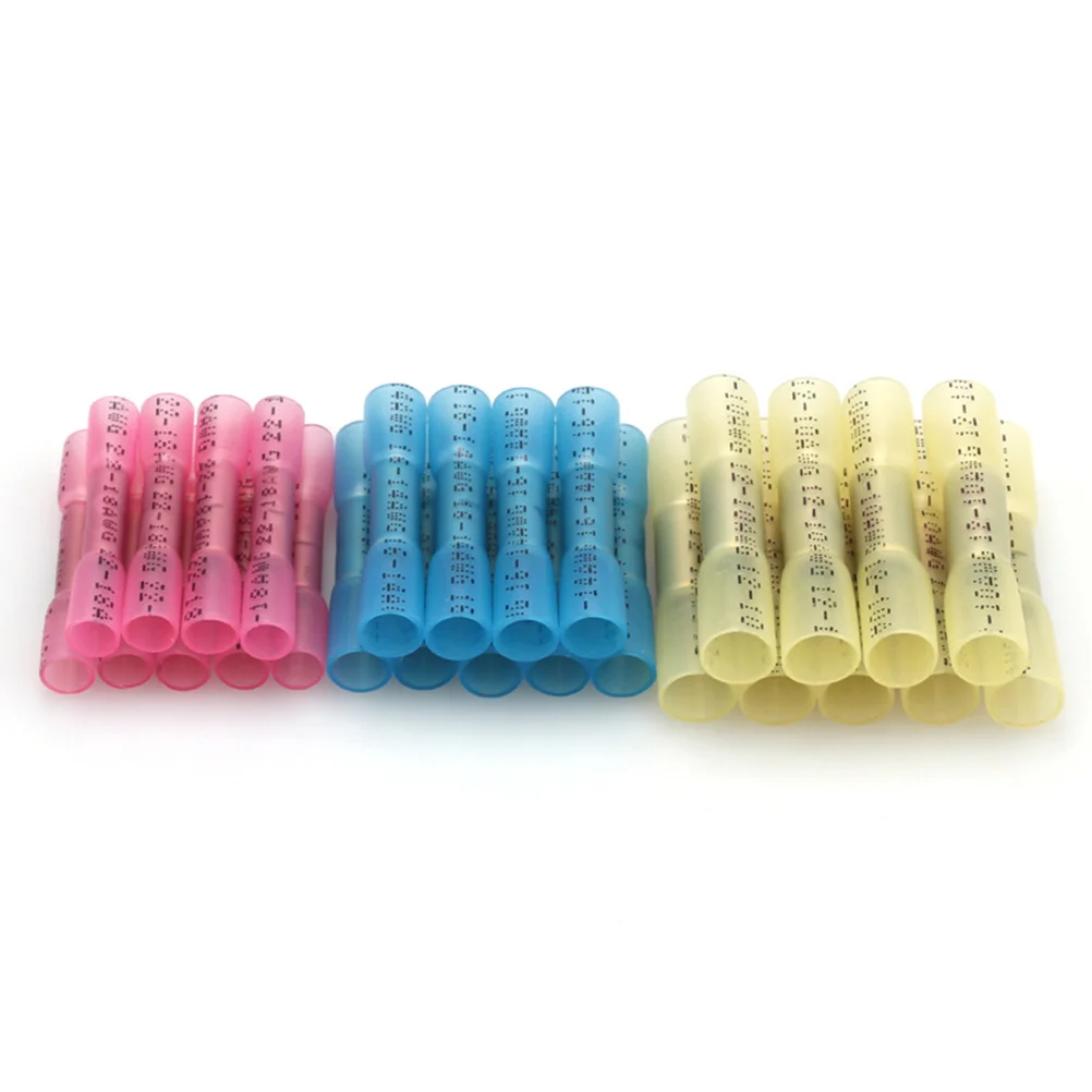

200 pcs Waterproof Insulated Crimp Terminals 3 Sizes Flat Cut Marine Auto Wiring Heat Shrink Tube Connectors