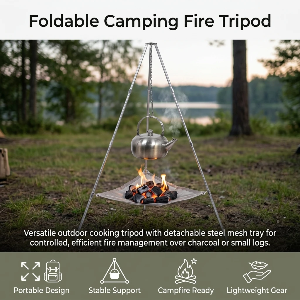 1pc Cooking Tripod Heavy Duty  - Camping Cooking Pot Tripod review and price