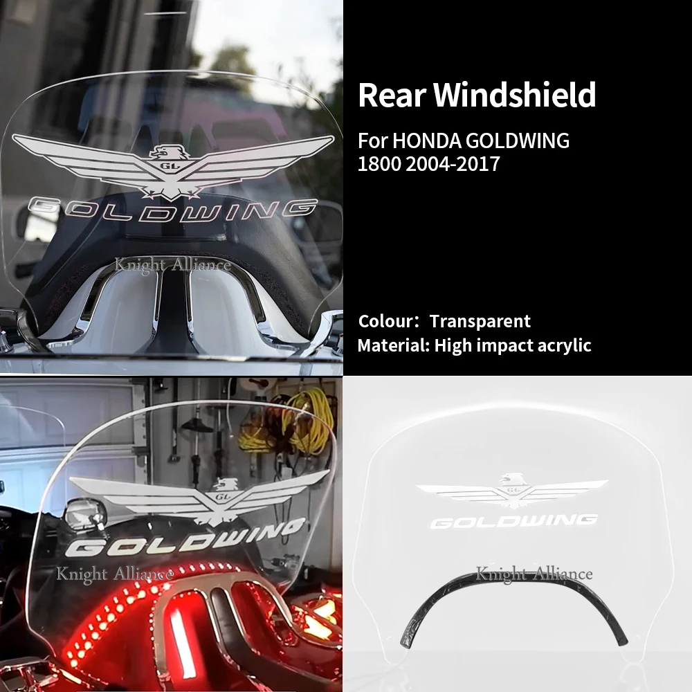 

Goldwing Accessories Rear Air Deflector Wind Deflector for Honda Goldwing 1800 Gold Wing GL1800 Rear Windscreen Windshield