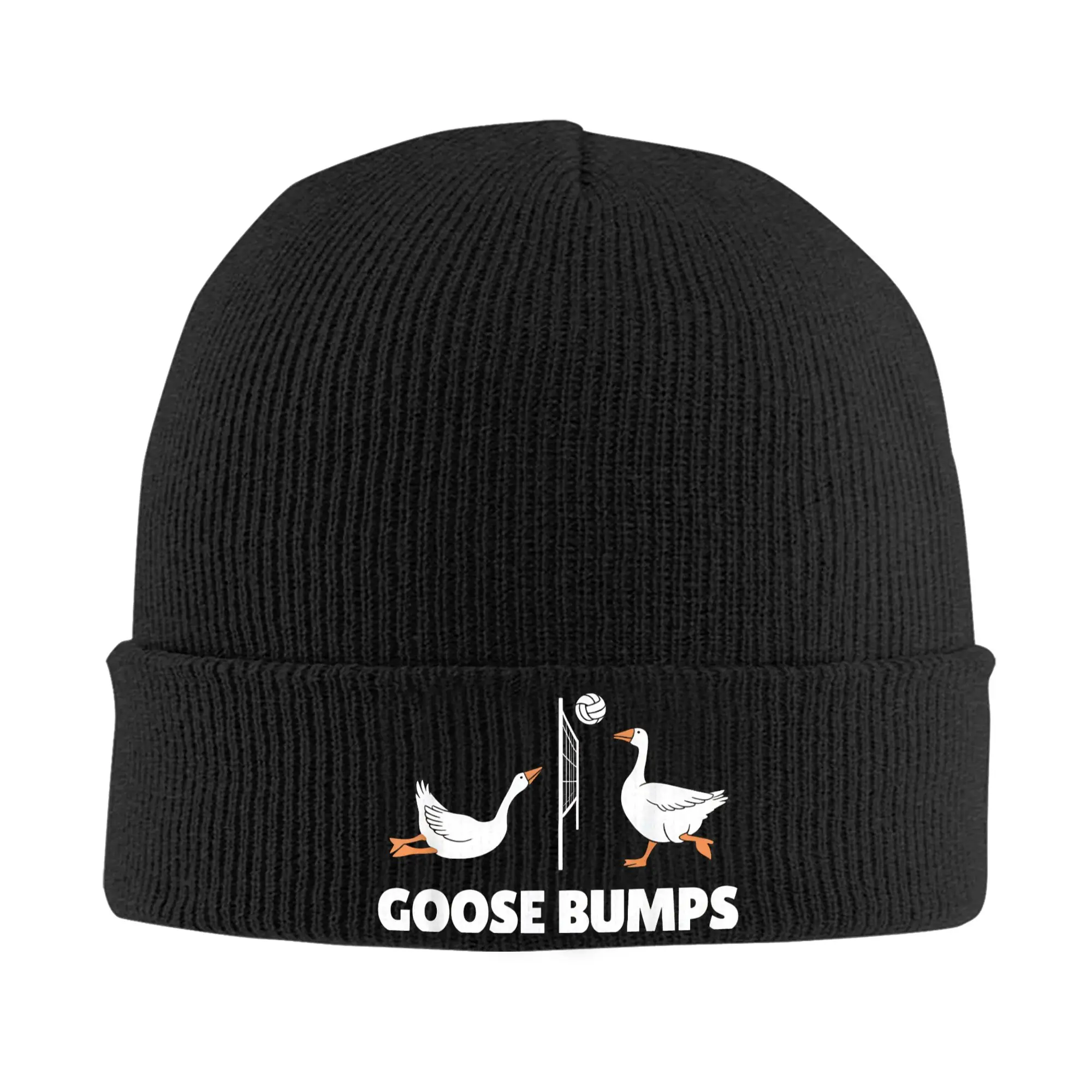 Goose Bumps Volleyball Set Spike Funny Knit Hat Casual Caps Men Women Unisex Kpop Beanie Hats Autumn Graphic Elastic Bonnet Hats