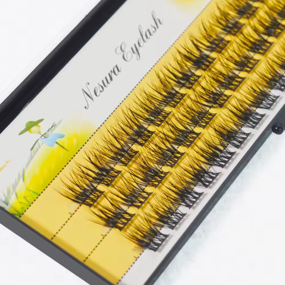 QSTY DIY הארכת ריסים מחולקת Flase Lashes Dramatic Lash Bundles רצועת רצועה רכה אשכולות ריסים כלי איפור L02