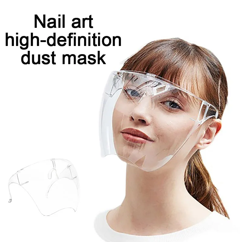 1 Pcs Full Face High-definition Transparent Anti Splash Anti Fog Protective Mask High Transparency Goggles Nail Art Tool HMJ01
