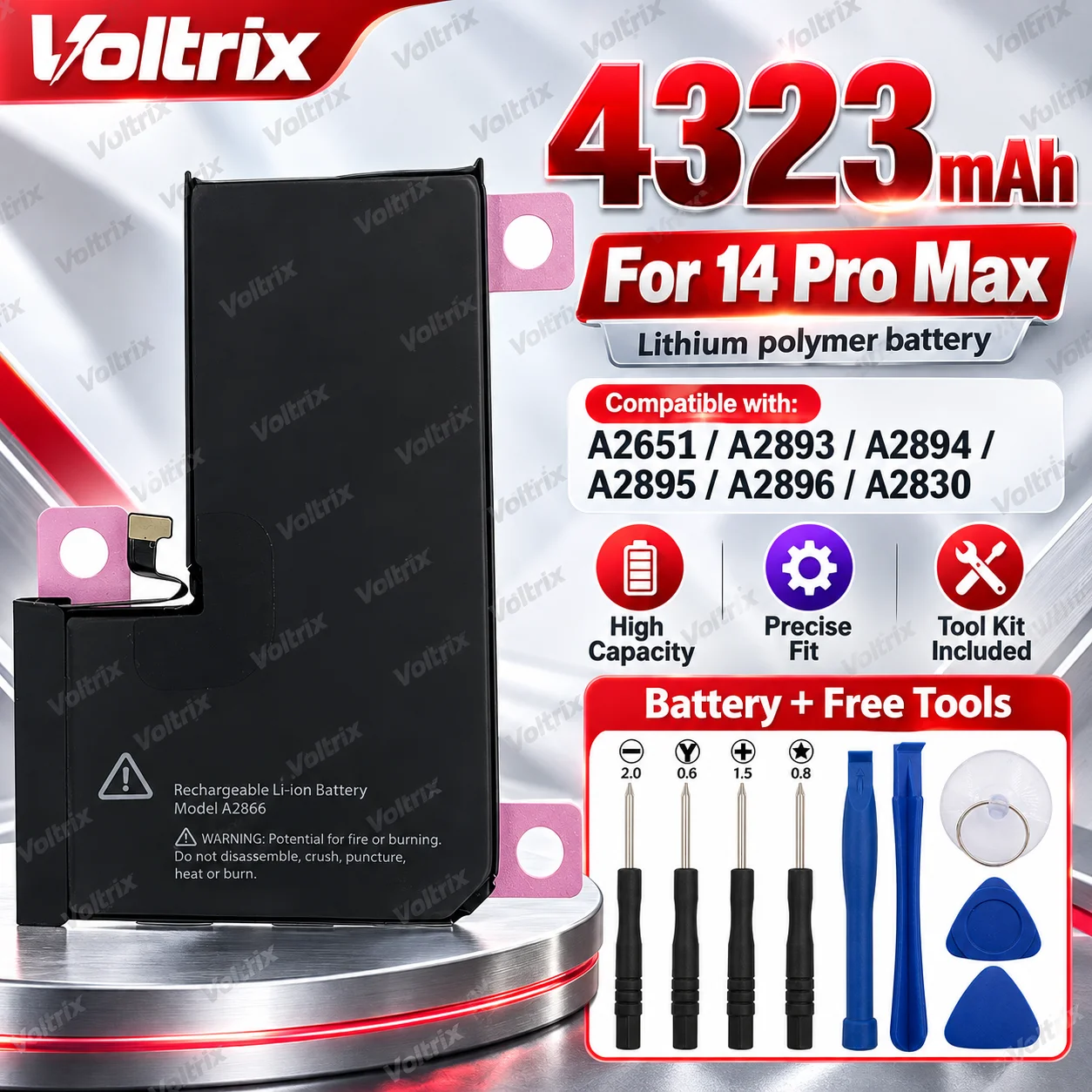 4323mAh Rechargeable Lithium Battery for iPhone 14 Pro Max Original Replacement Phone Battery Factory Bulk Wholesale