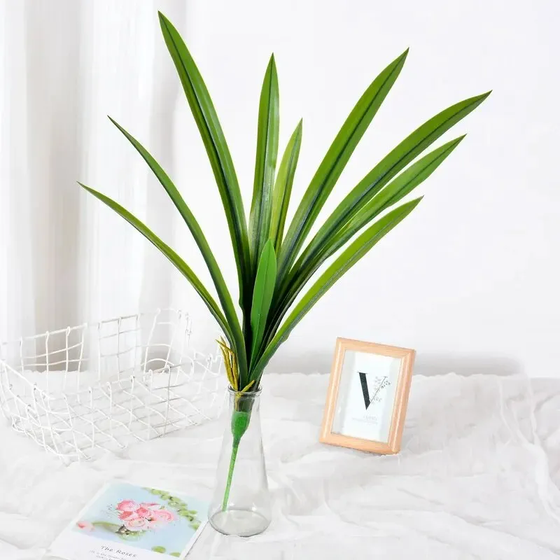 Realistic Soft Silicone Orchid Leaves Phalaenopsis Leaves Home Living Room Flower Decoration Artificial Plants