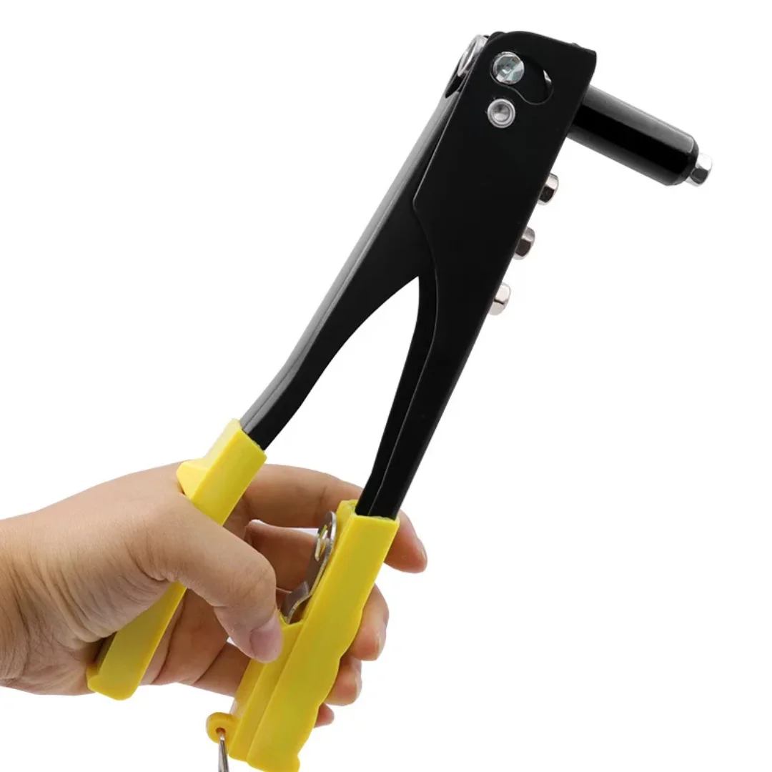 Set Rivettatrice Professionale per Impieghi Gravosi con Pistola Rivettatrice e Kit Assortito di 120 Rivetti Ciechi, Utensili Manuali, Attrezzo per Rivetti a Dado