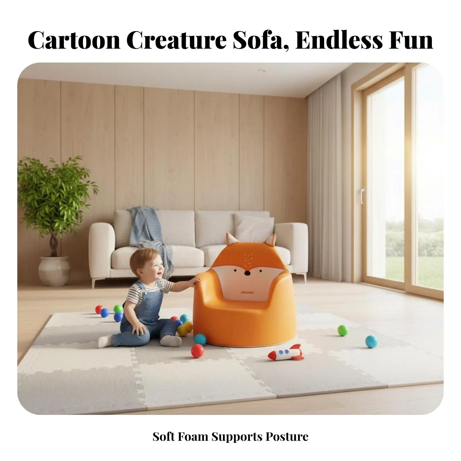 

Young Child Study Chair Cartoon the Childed children's Furniture Non-Slip Feet Easy to Clean for Young Children, Playroom