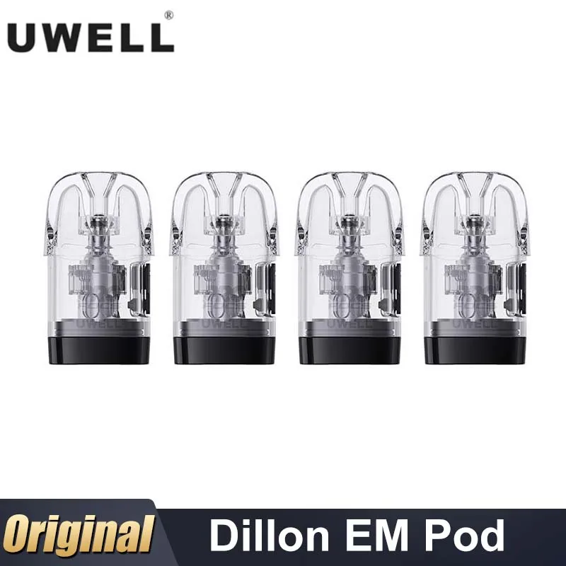 Original Uwell Dillon EM Pod Cartridge 2.5ml 0.6/0.9ohm Meshed Coil for E Cigarette Dillon EM Pod Kit