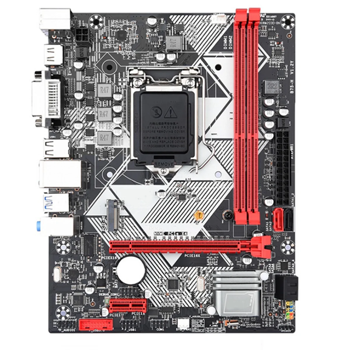 New B75-H Desktop Computer Motherboard LGA1155 USB3.0 Support Up to 16GB DDR3 RAM Slots PCl-E3.016X Gigabit LAN Card