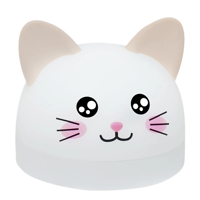 Cute Cat Alarm Clock For Children With 3 Colors LED Lamp Timer Snooze Rechargeable Night Light Kids Gifts