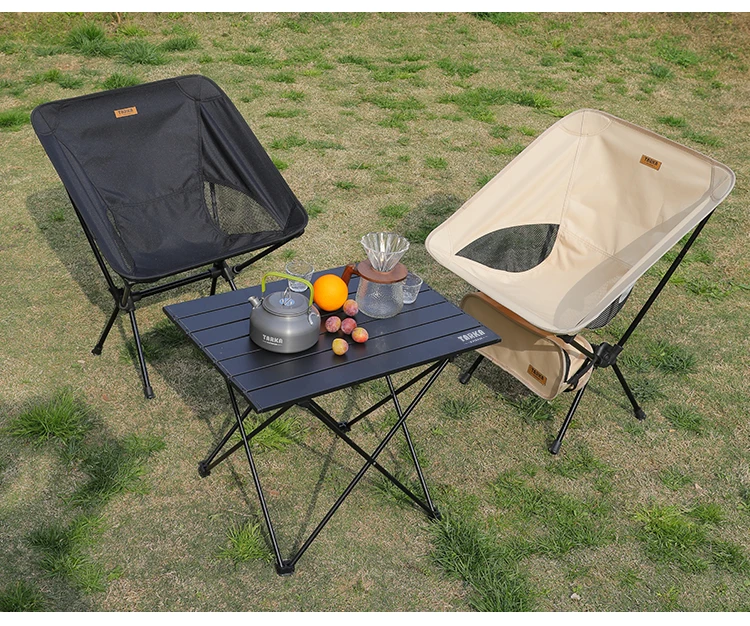 TARKA 2 Stück klappbare Campingstühle, leichte Klappstühle für Touristen, Rucksackreisen, Angeln, Garten- und Balkonstühle – Detail 6