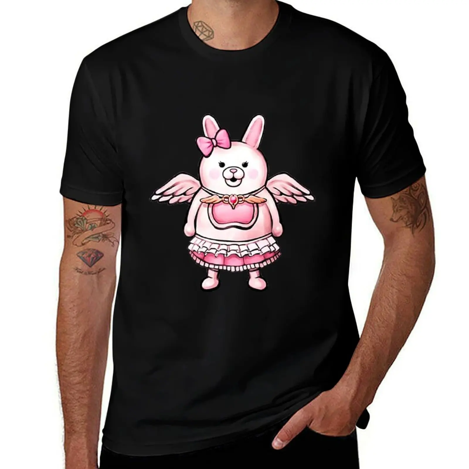 

Monokuma and Monomi Sticker T-Shirt Holiday Casual Short Sleeve Top