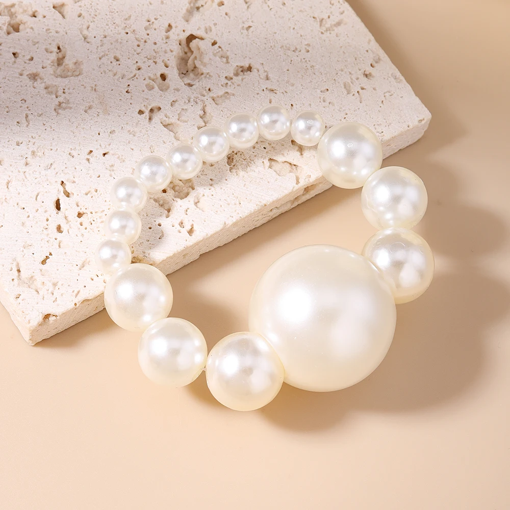 Aihua Große mehrschichtige stapelbare Perlen-Halskette, klobige Kette, Perlen-Halsreifen für Damen, modisch, Nacht, Party, Schmuck, Geschenke – Detail 17