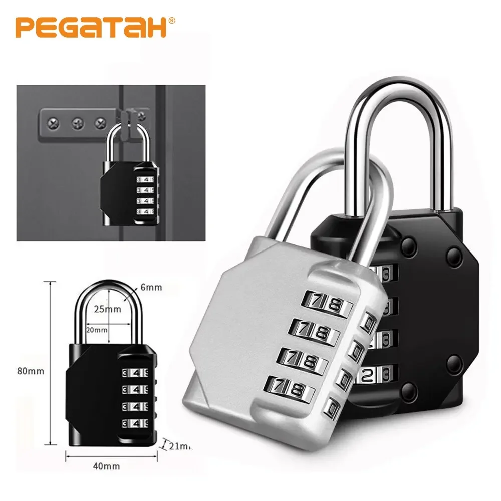 Mini ORIA Combination Padlock 4-Digit Waterproof Outdoor Door Lock Suitcase Bag Locker Window Packing Box Cabinet