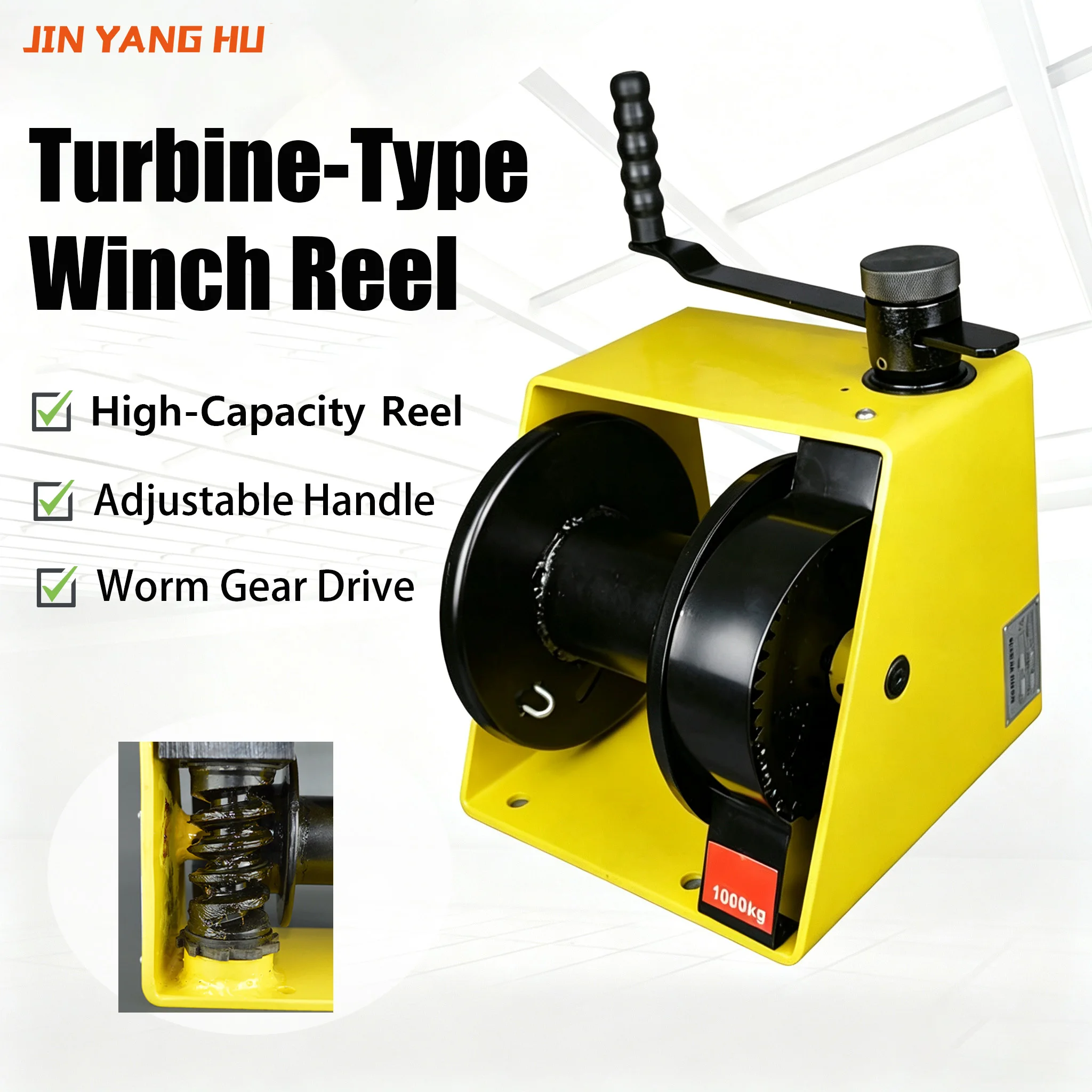 Turbine Manual Winch Multi Purpose 250kg 500kg Self-Locking Winch Traction Machine Hoist Hand Winch Without Wire Rope Tractor