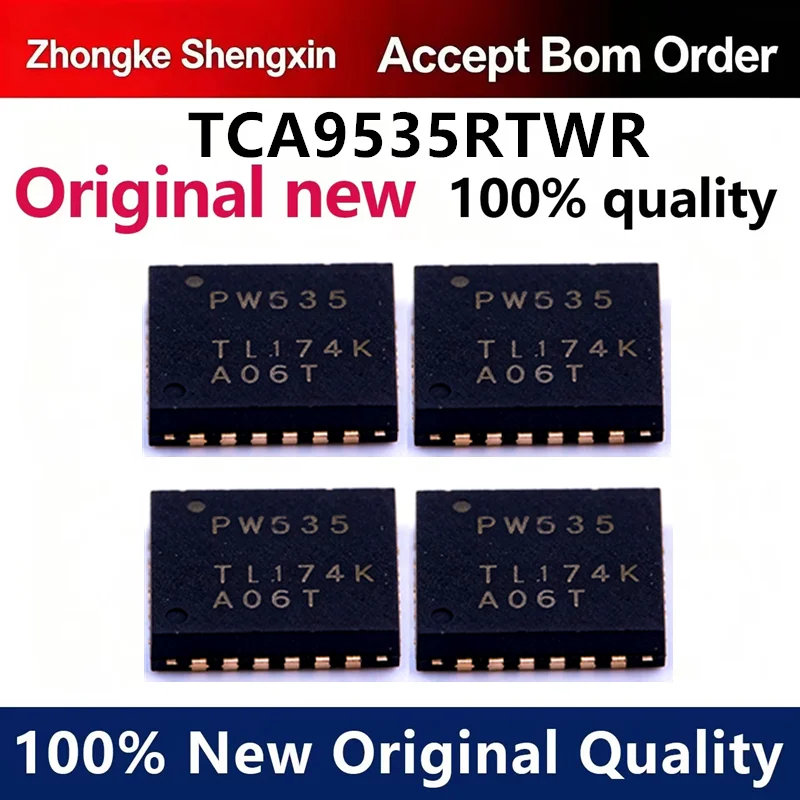 （5pcs-100pcs）Brand new original TCA9535RTWR silk screen PW535 package WQFN-24 I/O extender chip