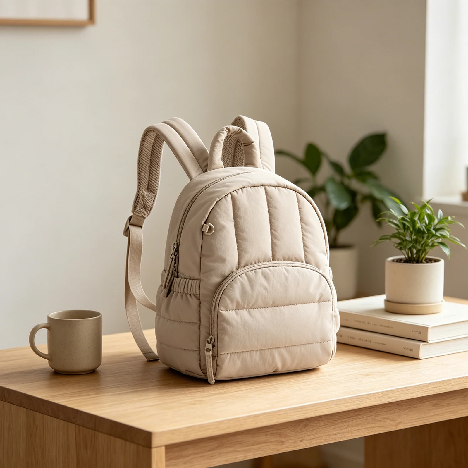 Women Versatile Quilted Mini Backpacks Casual Travel Backpack Water- Quilted Rucksack Travel Shopping Date Backpacks