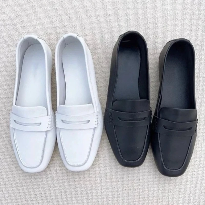 

Мокасины, женские кожаные мокасины Femmes Doft, удобная женская обувь, женские повседневные туфли на плоской подошве, одинарные туфли