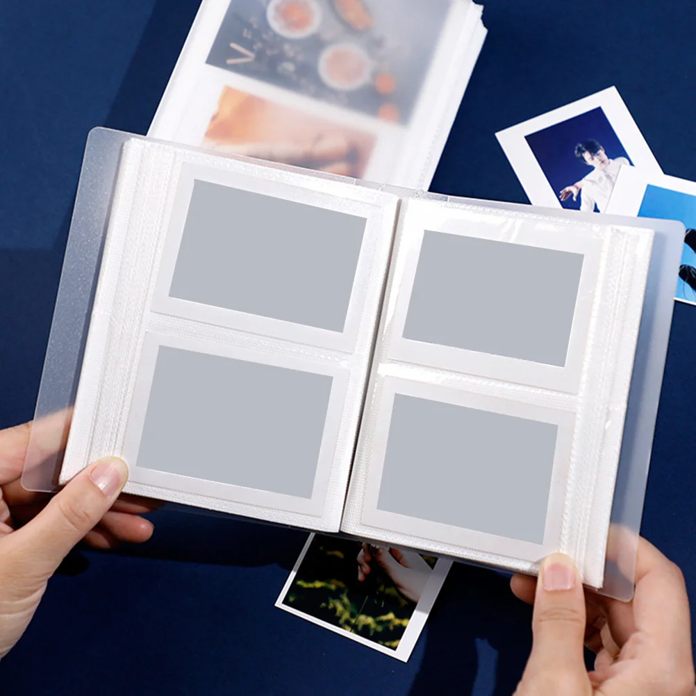 

2Pcs Photo Album Transparent Stylish Photo Container Cards Organizer Storage Holder Gift Idea Cards Collection Album