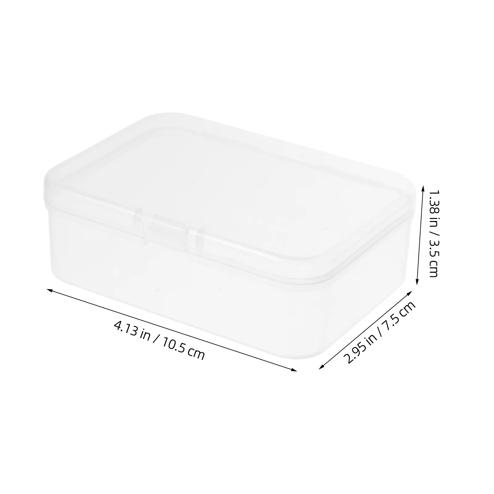 6pcs 게임 카드 보관 상자 스냅 클로저가있는 투명한 작은 직사각형 플라스틱 용기 놀이를위한 쌓을 수있는 디자인