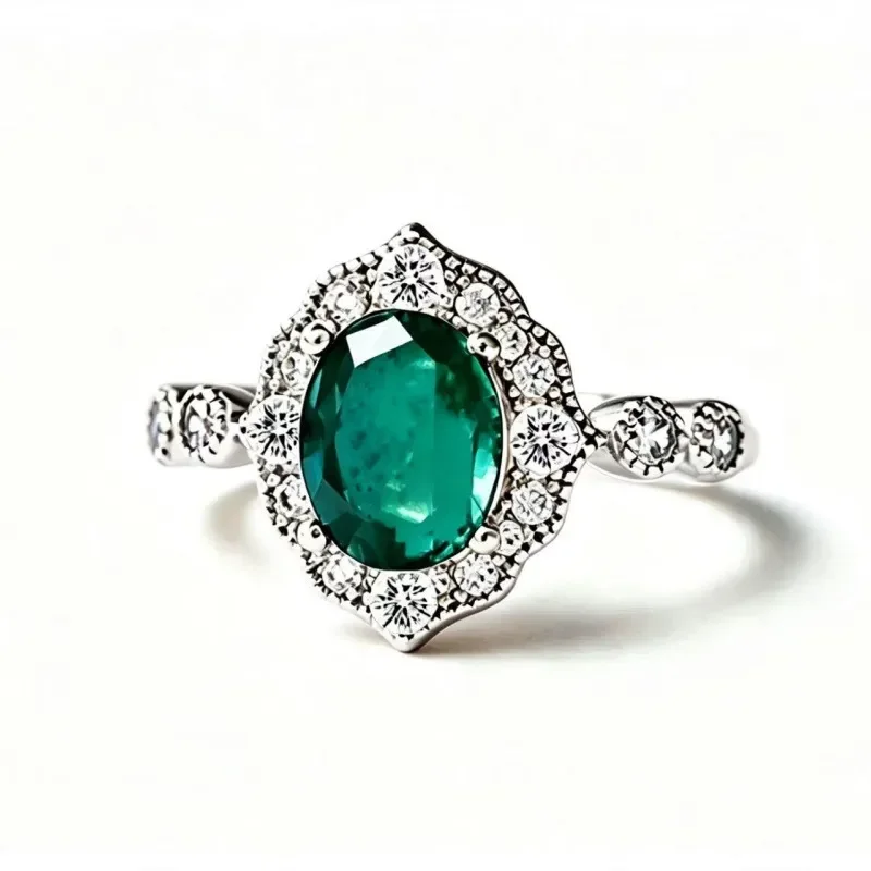 S925 silver December birthstone natural colored treasure ring Princess Diana model surrounding diamond gemstone ring