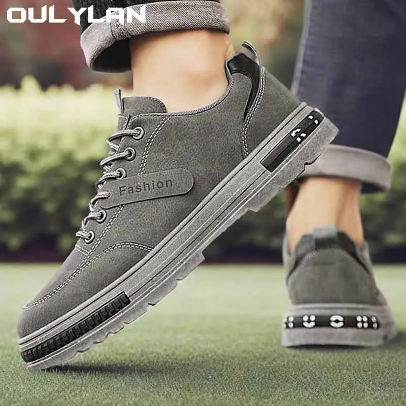 

Oulylan Breathable Mesh Casual Sports Shoes Summer Men's Work Labor Saving Trendy Shoes Rubber Sole Adult Leisure Shoes