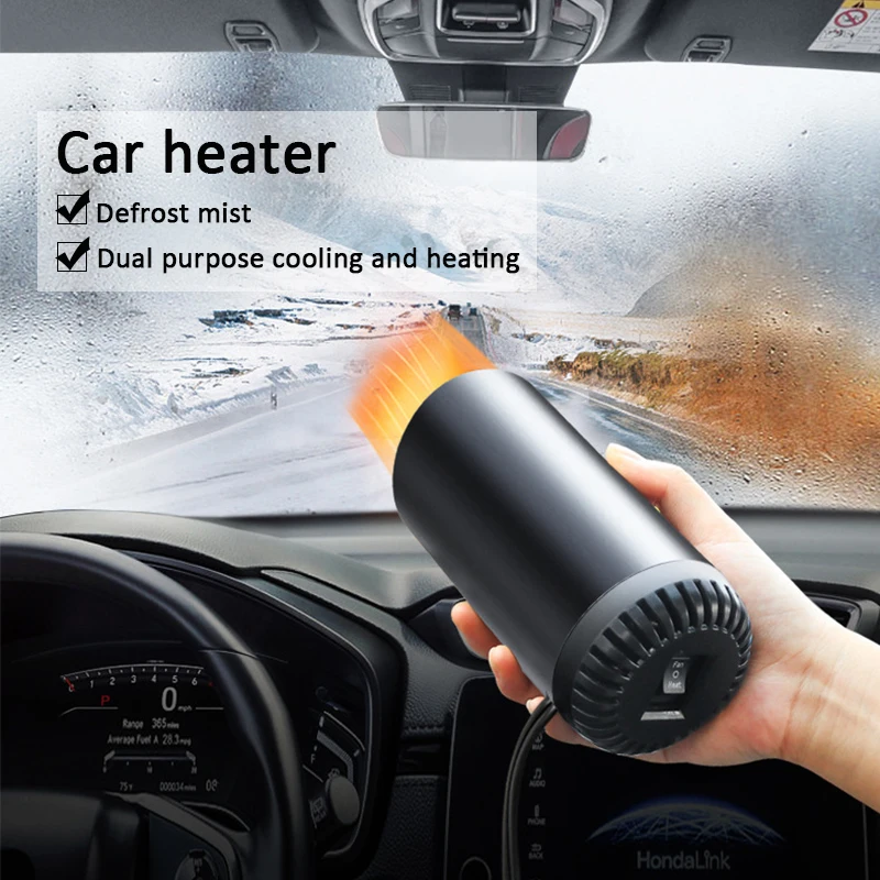 

12V Heater For Car Auto Heater Cylinder Shape Car Warm Air Blower Windshield Defogging Demister Defroster Electric Fan For Car