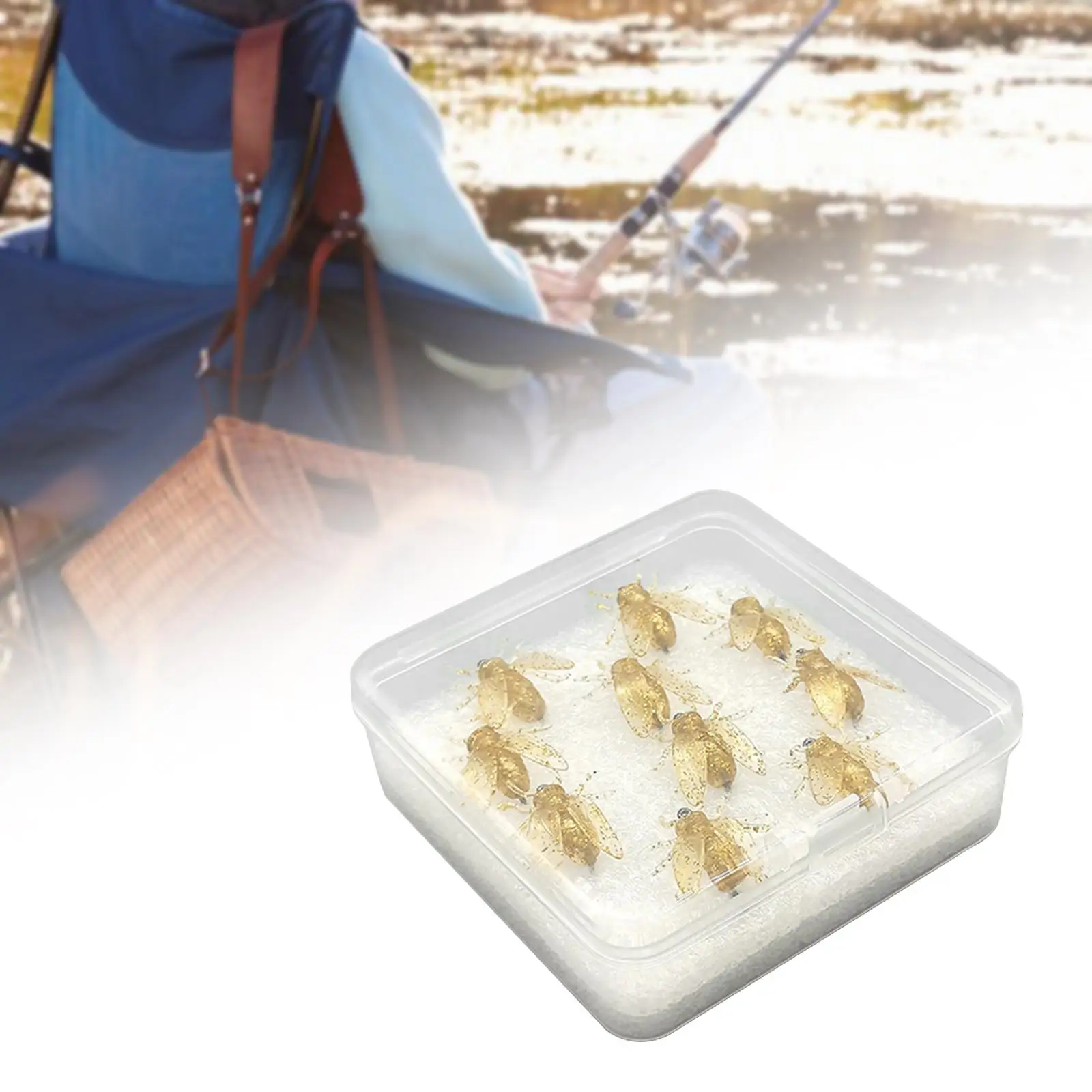 

10 шт. мягкие рыболовные приманки с чехлом для переноски, имитация пчел, маленькие портативные мягкие приманки для Snapper, рыболовные снасти для лосося и форели