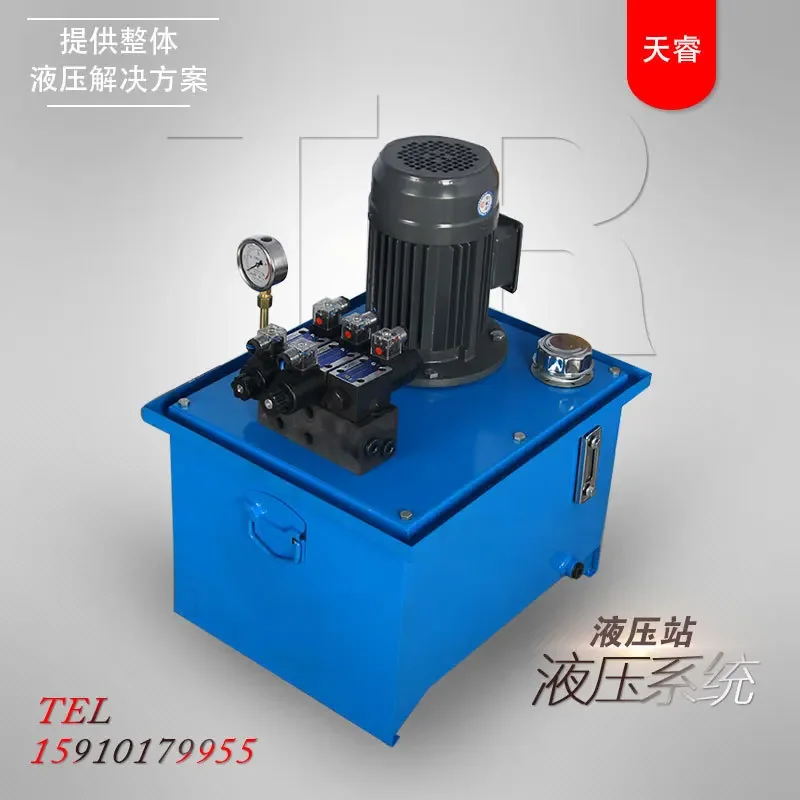 Hydraulic Pump Station Assembly Solenoid Valve Automatic Oil Cylinder Press Small Machine Oil Pump