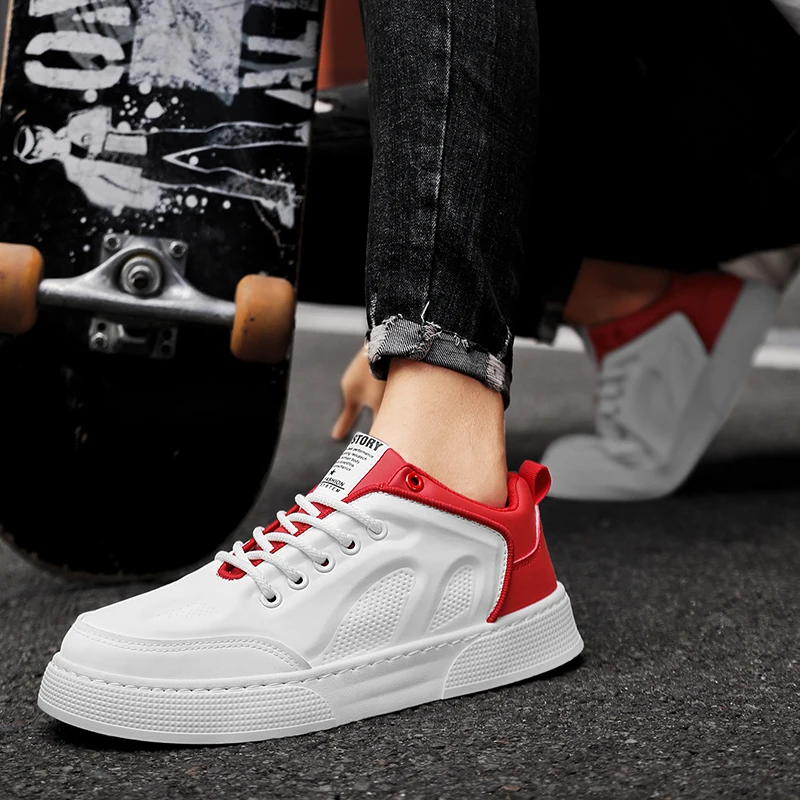 

Casual Men Sneakers Shoes Anti-slip Low-top Outdoor Sports Shoes Men Lace-up Flat-bottomed Soft Breathable Shoes Men