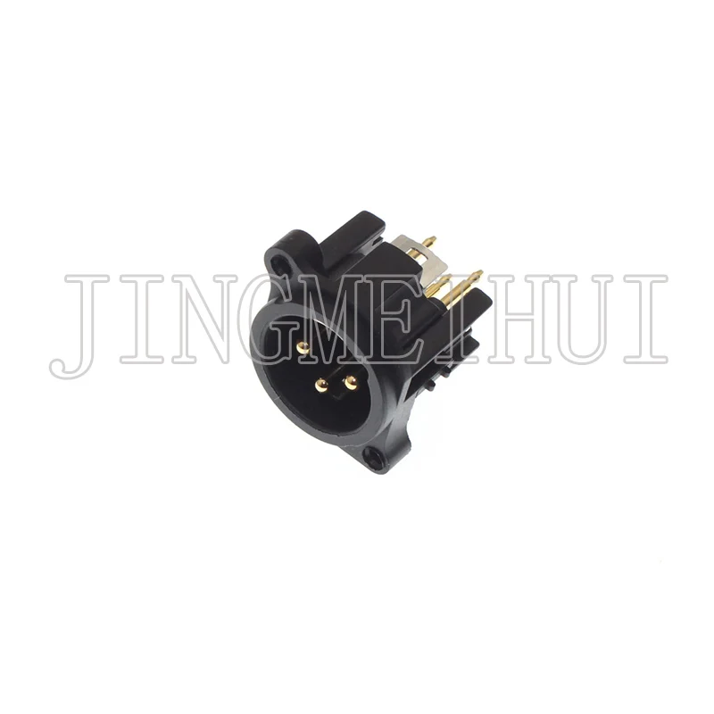 XLR connector 3 pole multifunctional male receptacle SPM pin core PCB panel mount chassis For audio video microphone speaker ele 5