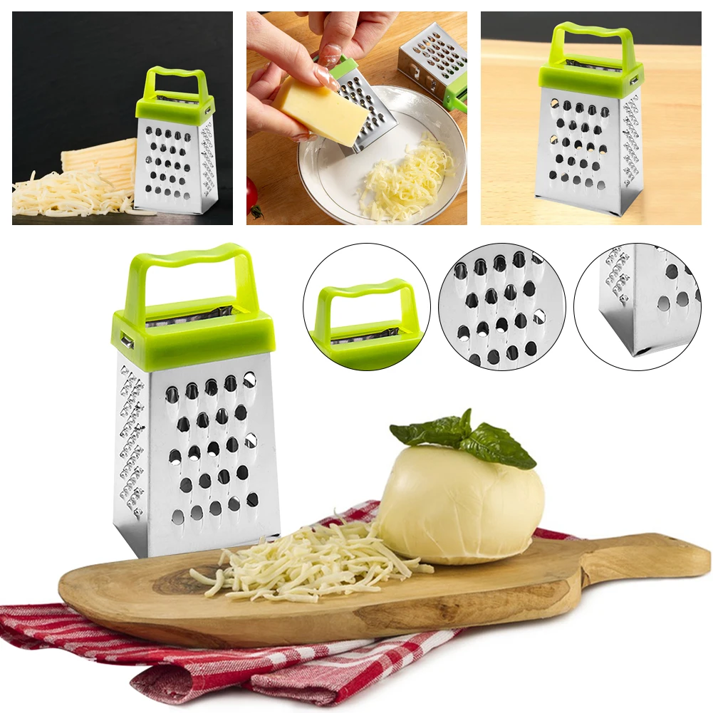 Mini Cheese Grater Non-slip Handle Fruit Ginger Garlic Grater Multifunctional Stainless Steel Kitchen Accessories