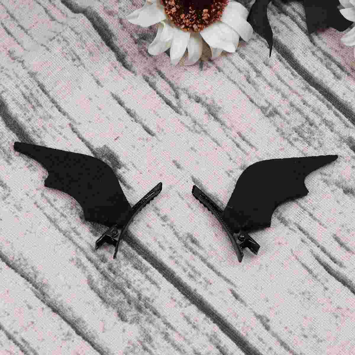 

Bat Accessories Barrettes Hair Claw Clips Party Hairpin Vintage Halloween Child