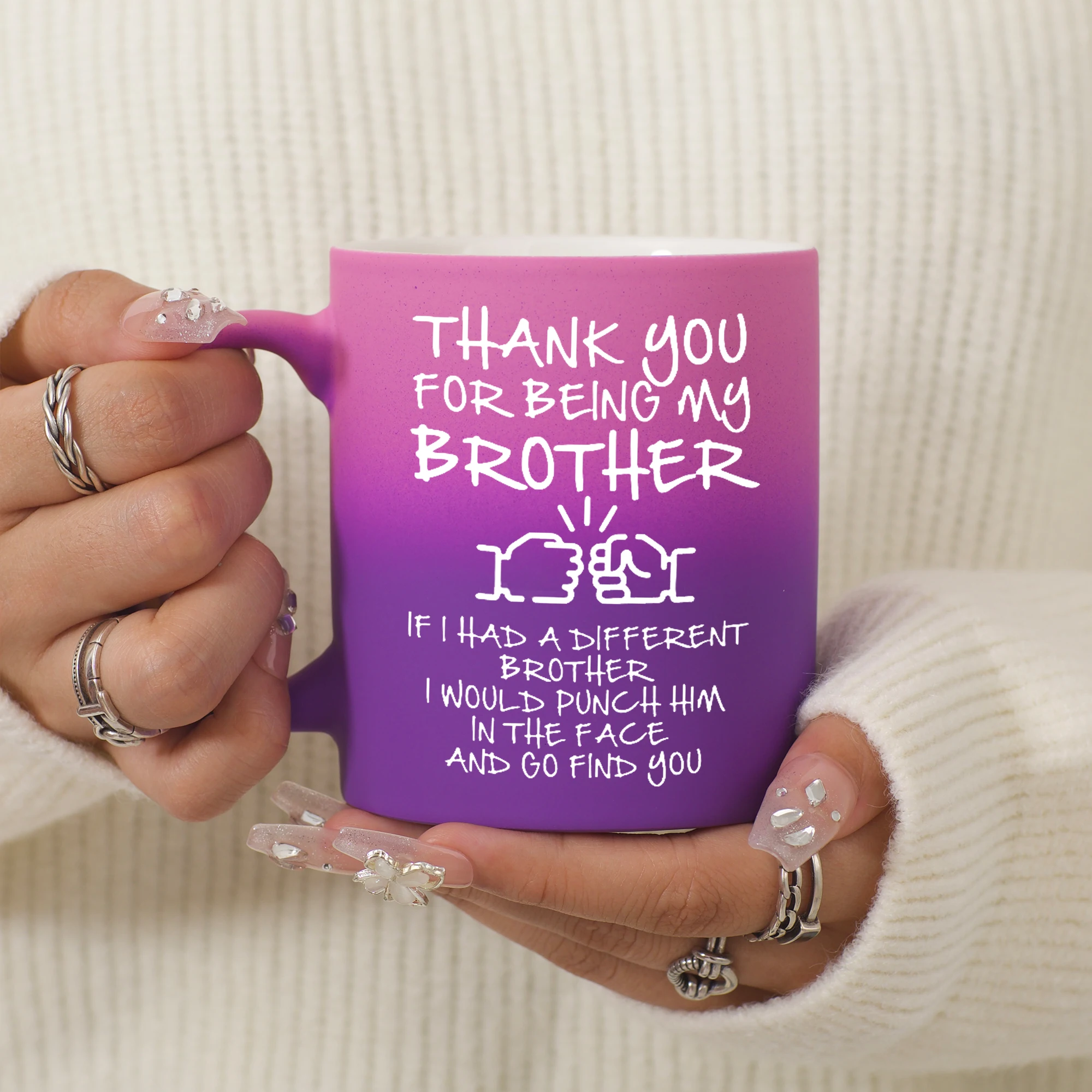 

1pc 11oz, Funny Gift Coffee Mug For Brother, Ceramic Coffee Mug, Perfect Friend Gift, Birthday Gift, Holidays Gift