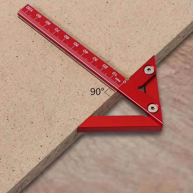 Center Finder Line Gauge 45/90 Degree Angle Marking Ruler, Woodworking Square Center Scribe, Carpenter Measuring Scribe Tool - view 3