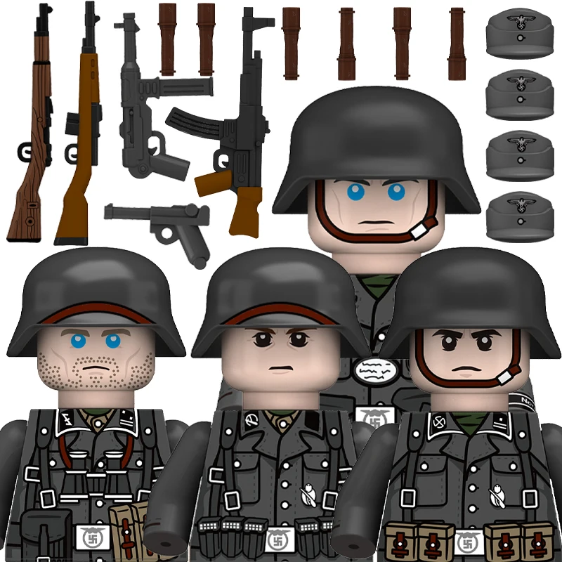 New Ww2 Wars Military Army Dutch Danish Soldier Minifigure Rifle Armas Models Kids Toys Building Blocks Gift Boys Girls Juguetes