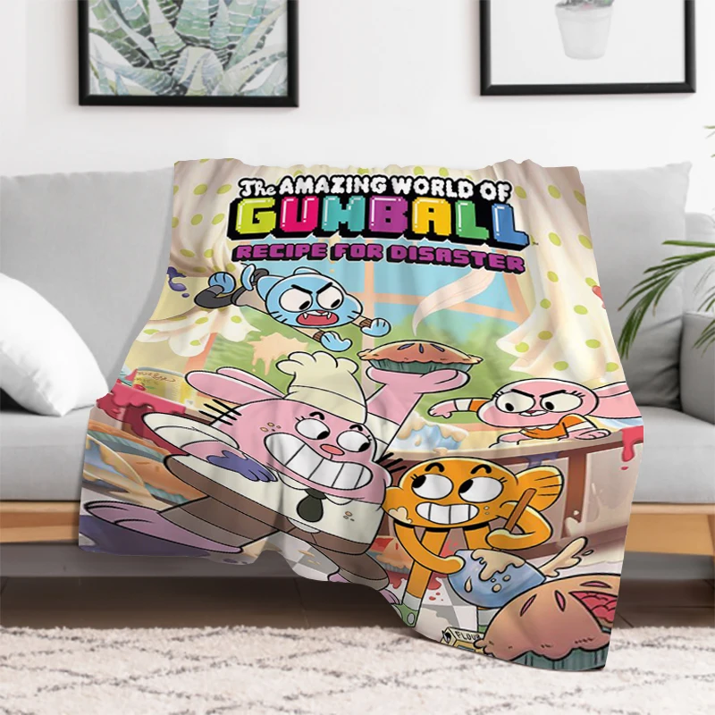 The Amazing World of g-gumball manta de Anime para niños, mantas peludas, sofá y cama, doble, esponjoso, suave, decorativo, personalizado