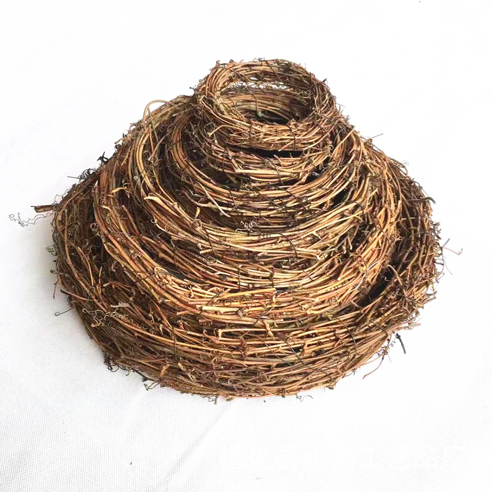 

16 Pcs Rattan Garland Wreath Kits Vine Wreaths for Crafts Diy Circle Accessories Wicker Ring Grapevine