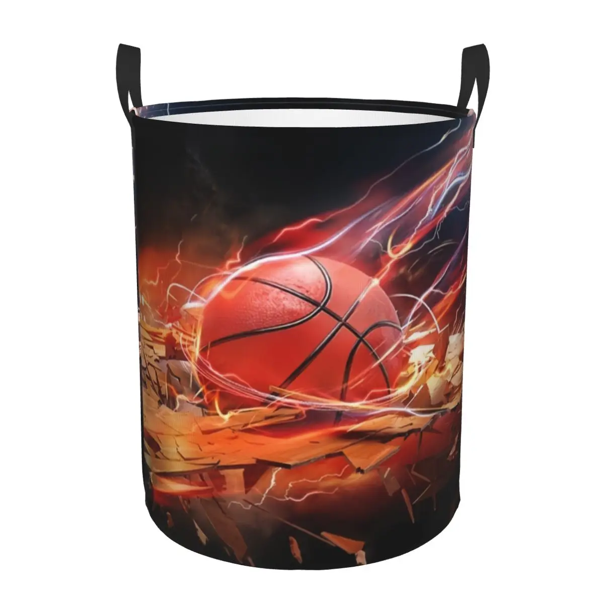 Custom Basketball Is My Favorite Season Laundry Basket Foldable Large Capacity Clothes Storage Bin Baby Hamper