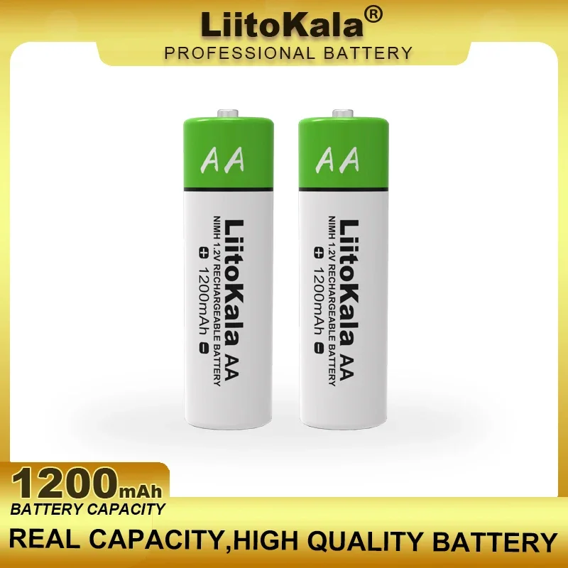 Liitokala Original 1.2V AA 1200mAh Ni-MH Rechargeable Battery For Temperature Gun Remote Control Mouse Toy Batteries