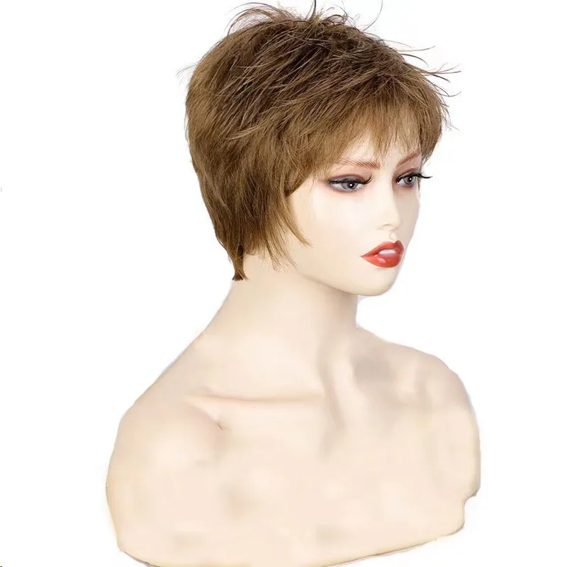 

Synthetic Wig European and American Women's Fashion Short Wig Set Wig Head Cover