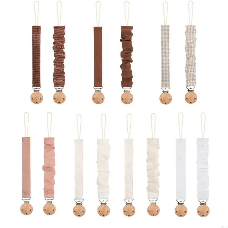 Stylish Pacifier Chain for Baby 2Pcs Infants Soothing Toy Lanyard Rope Anti Fall