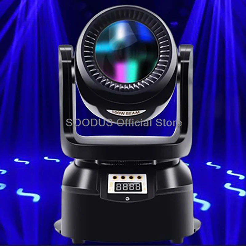 

Mini 100W LED Moving Head Stage Light RGBW Beam Shakeing Head Effect Lights DMX512 Disco Lights For Audience DJ Party Bar Show
