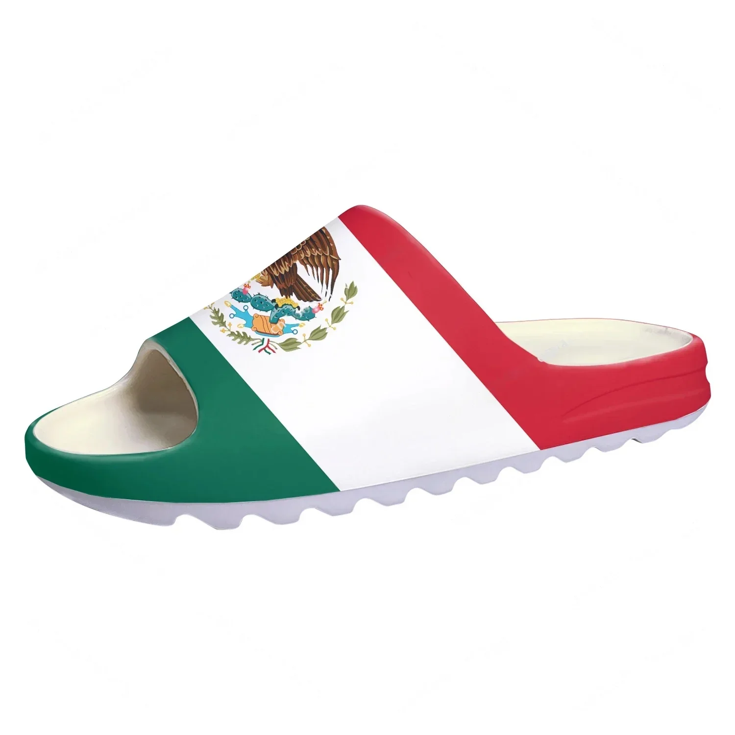 

Mexican Flag Soft Sole Sllipers Home Clogs Step on Water Shoes Mens Womens Teenager Mexico Bathroom Customize on Shit Sandals