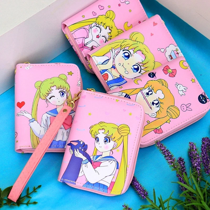 New Mini Purse Lovely Girl Kawaii Tsukino Usagi Star Moon Cosplay Wallet Cardcaptor Sakura Cartoon Small Fresh Portable Prop