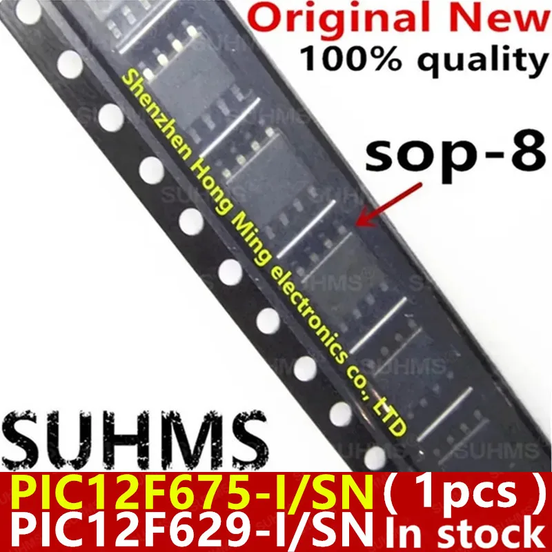 (1piece) 100% New PIC12F675-I/SN PIC12F629-I/SN PIC12F675 PIC12F629 12F675 12F629 sop-8 Chipset