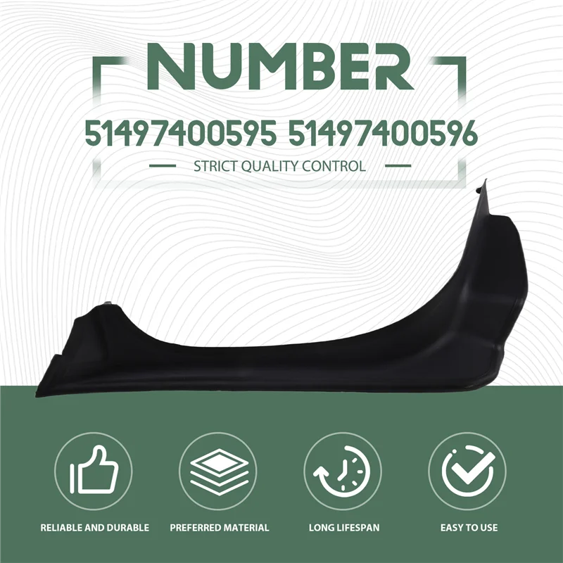 حار بيع-1 زوج الخلفي الجذع المياه قناة بالوعة الكسوة لسيارات BMW 5 'M5 G30 G38 2017-2020 51497400595 51497400596 التمهيد الكسوة ، 1