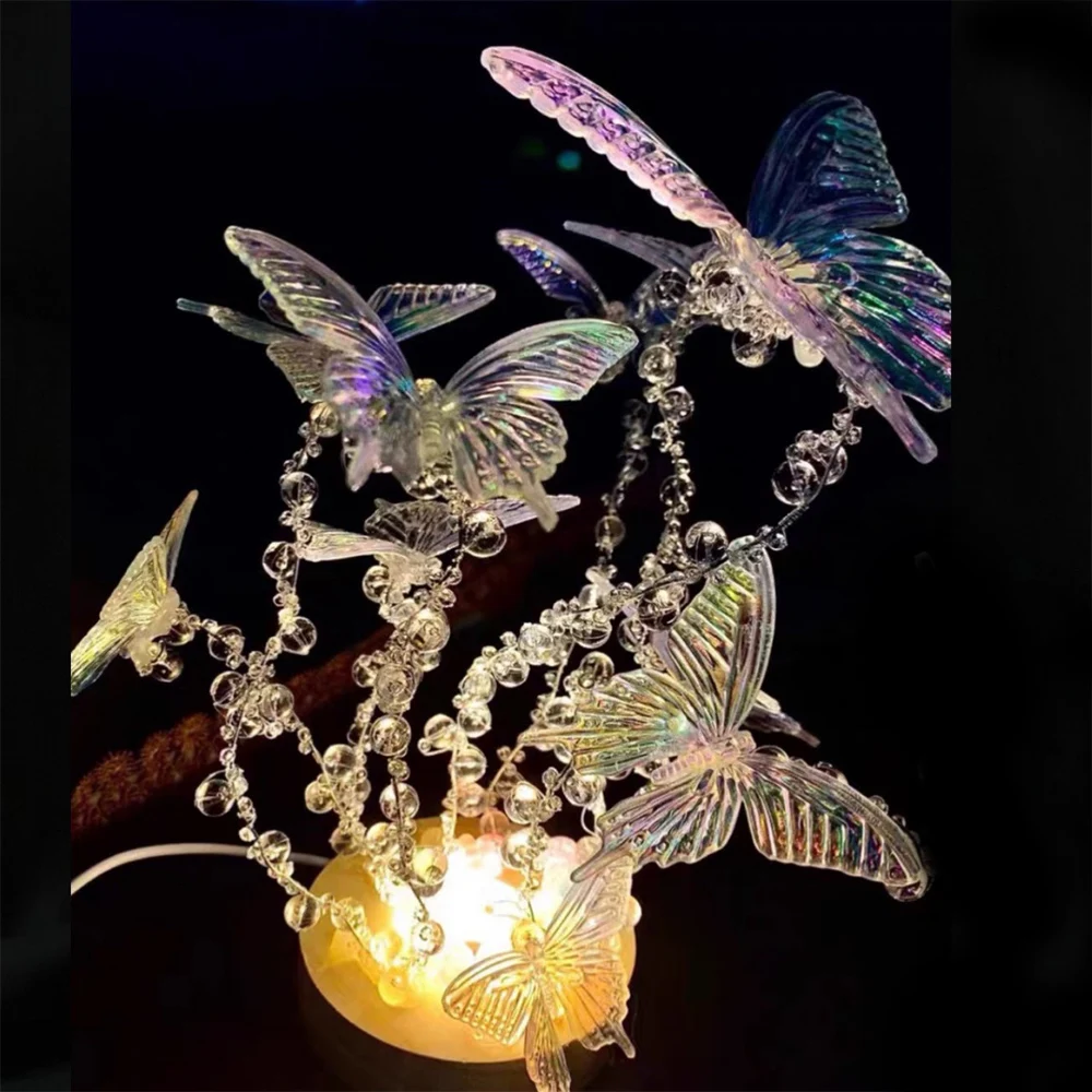 Butterfly Nightlight DIY Material Package Handmade Dream Atmosphere LED Lamp Home Decor Birthday Gift Friend Festival Surprise